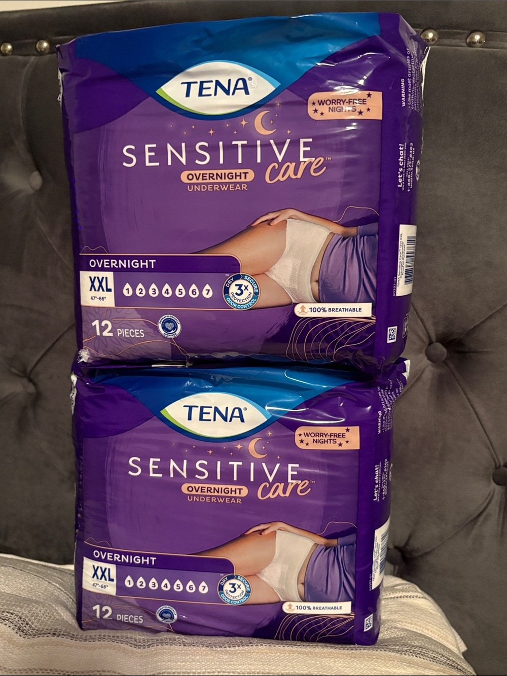 TENA Sensitive Care Overnight Underwear Set of 2 XXL